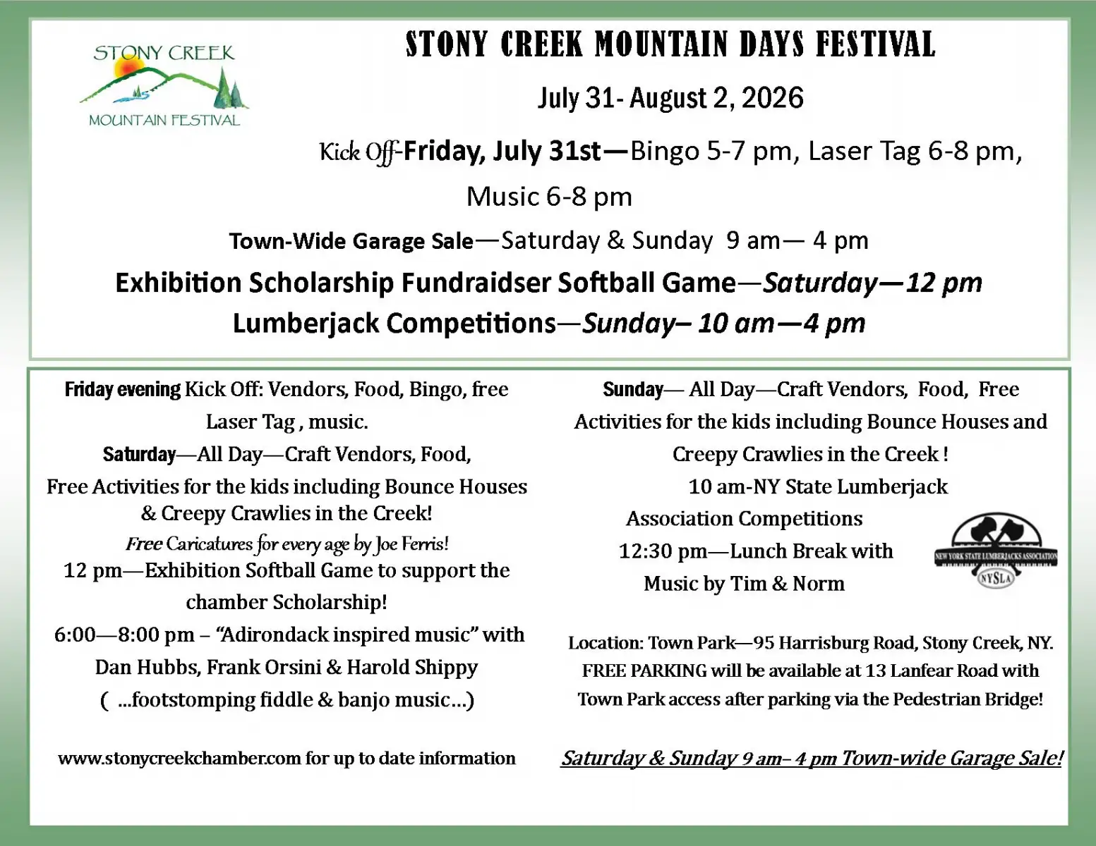 Stony Creek Mountain Days Festival